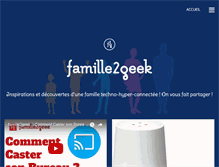 Tablet Screenshot of famille2geek.com